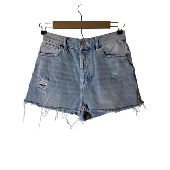 PacSun Pants - PACSUN Light Wash Distressed Denim Cut-Off Jean Shorts SZ 25"